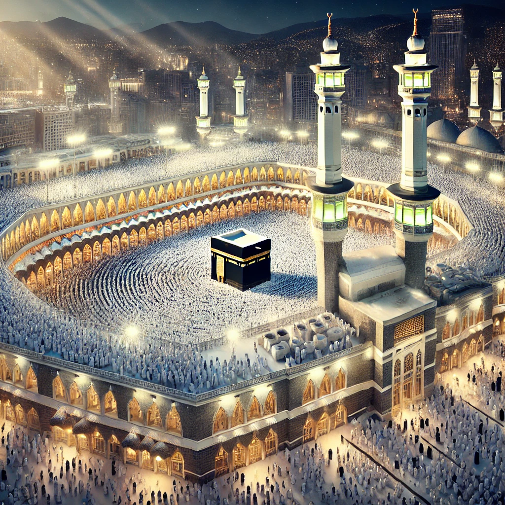 vue de la Kaaba à La Mecque. Profitez des meilleurs forfaits pour le hajj 2025